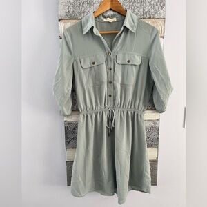 BeBop Sage Green Shirt Dress